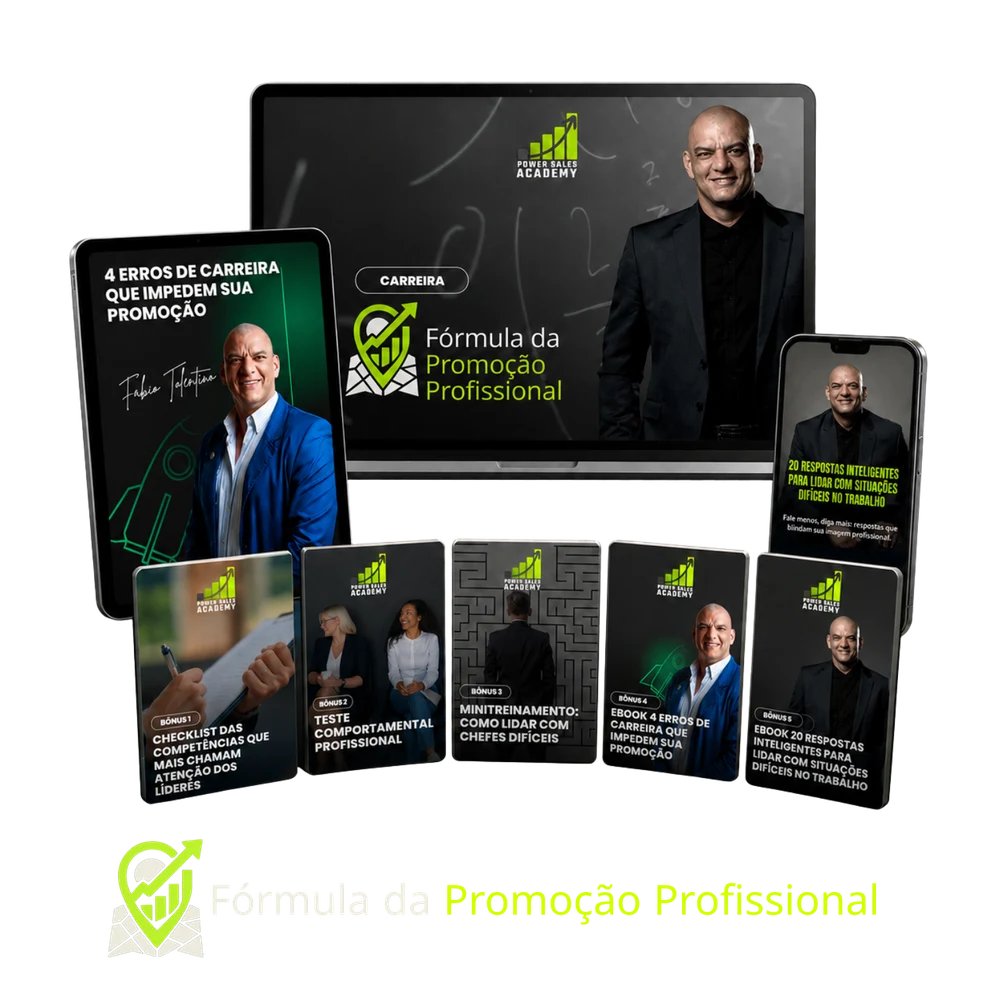Tudo que você recebe — curso Fórmula da Promoção Profissional + 5 bônus